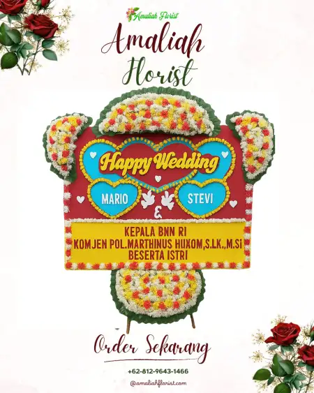 Papan Bunga Pernikahan Bancer